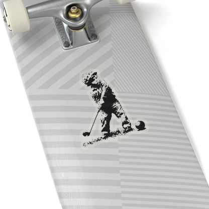 Kid Soldier Golfing Sticker