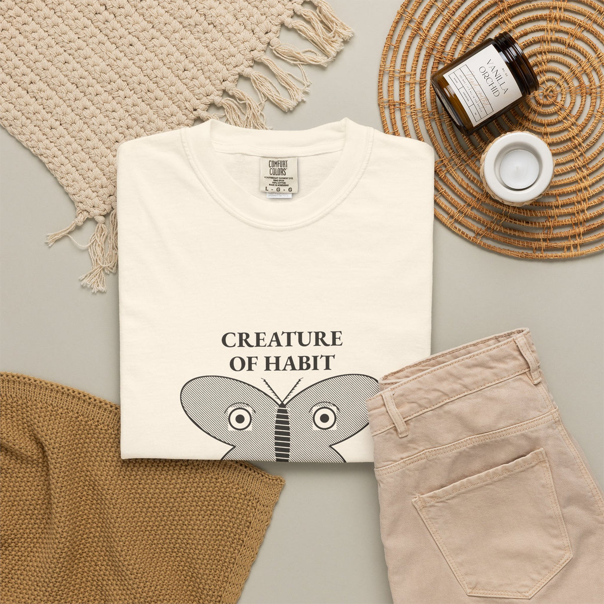Creature of Habit (and Cider) Moth Mushroom Tee