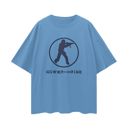 Counter Strike Gaming Graphic Oversized T Shirt
