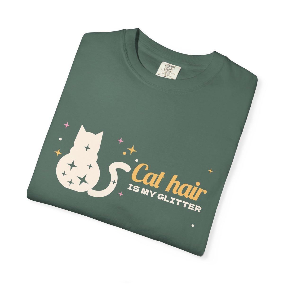 Cat Hair Is My Glitter Tee, Cat Mom Shirt, Funny Cat Shirt for Women