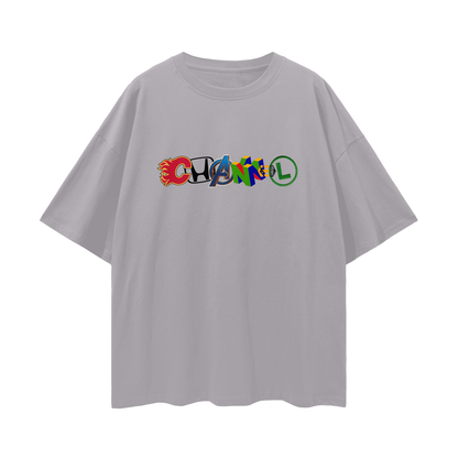 Chanel Logo 90s Vintage Like Graphic Oversized T Shirt