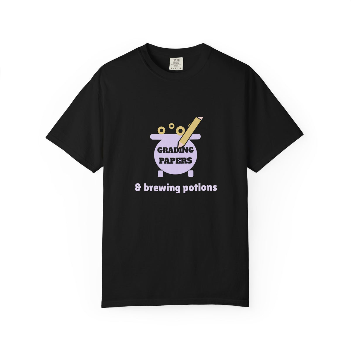 Teacher Halloween Shirt, Grading Papers and Brewing Potions Tee, Spooky Teacher T-Shirt, Gothic Floral Teacher Gift for Her