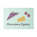 Charcuterie Captain Watercolor Glass Cutting Board