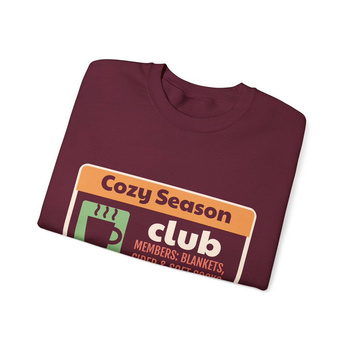Cozy Season Club Sweatshirt, Fall Crewneck for Women, Pumpkin Season Sweatshirt, Autumn Gift for Her, Thanksgiving, Unisex S-3XL