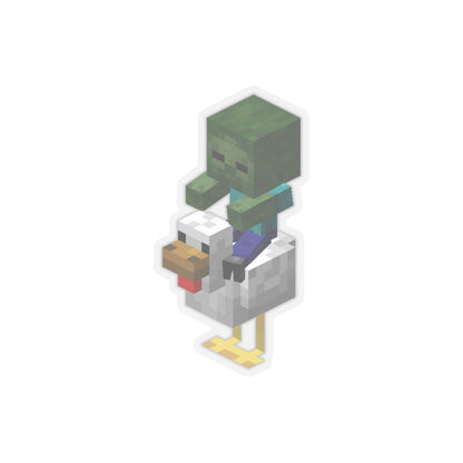 Minecraft Zombie On Chicken Funny Sticker