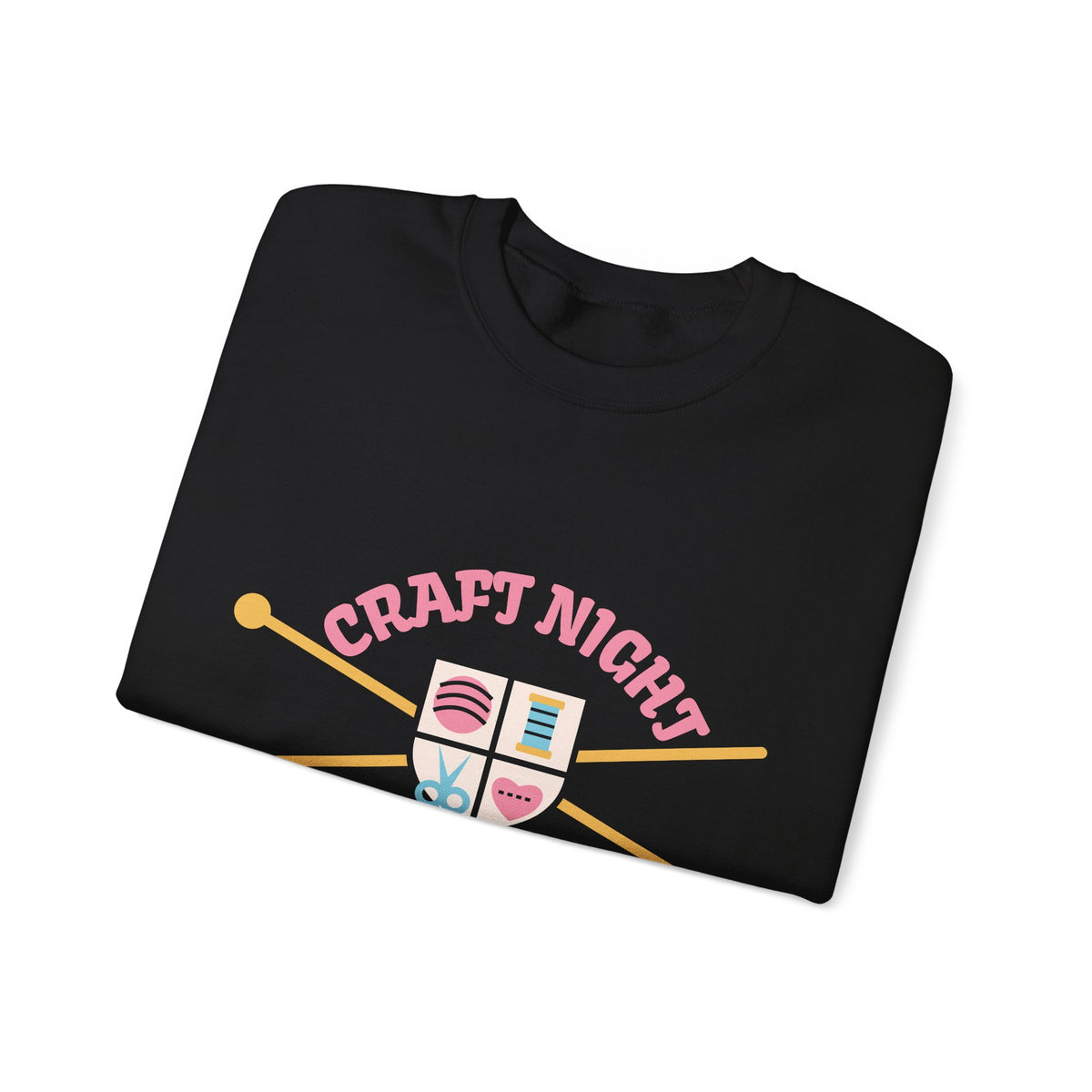 Craft Night Crew Felt Patch Varsity Crewneck Sweatshirt