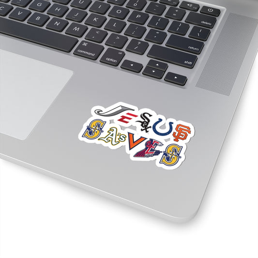 Religious Jesus Saves Sport Logos Sticker