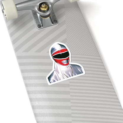 Red Power Ranger Durag Funny Sticker