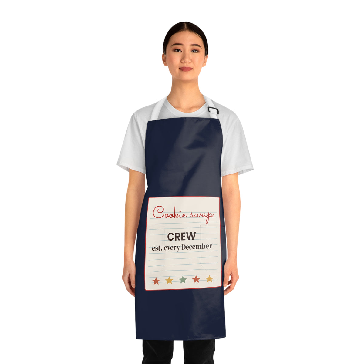 Christmas Baking Apron, Cookie Swap Crew Apron for Women, Cookie Exchange Gift, Holiday Baker Gift, Kitchen Apron