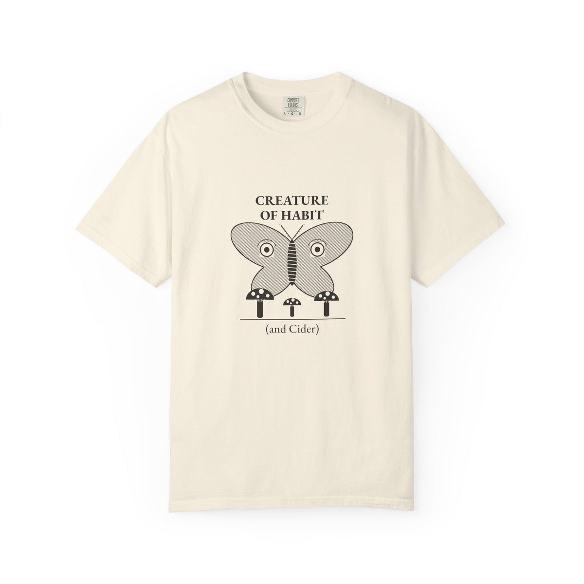 Creature of Habit (and Cider) Moth Mushroom Tee
