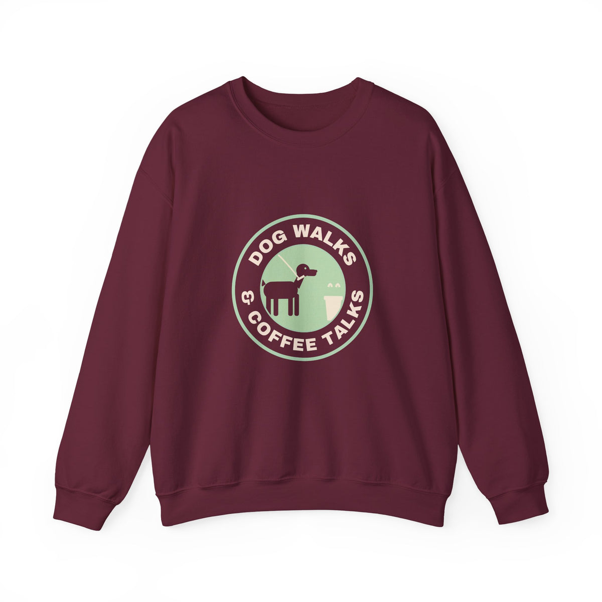 Dog Mom Sweatshirt, Dog Walks and Coffee Talks Crewneck, Paw Print Coffee Sweatshirt, Dog Lover Gift for Her, Fall Sweatshirt