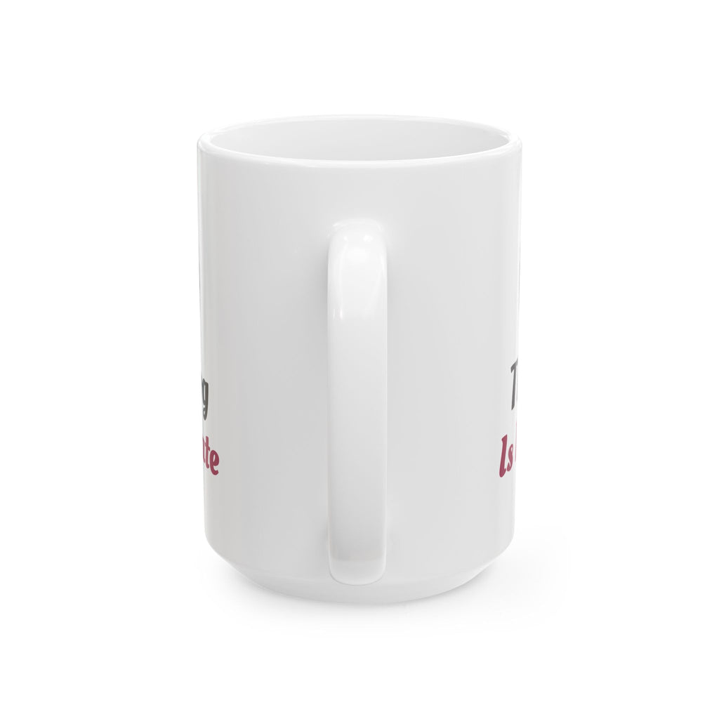 The Dog Is My Date Coquette Bow Dog Mom Mug Gift for Her