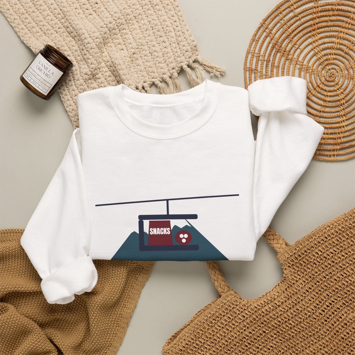 Ski Mom Sweatshirt, Lift Line Snack Supplier Crewneck, Snowboard Mom Gift, Winter Sports Mom Sweatshirt for Women