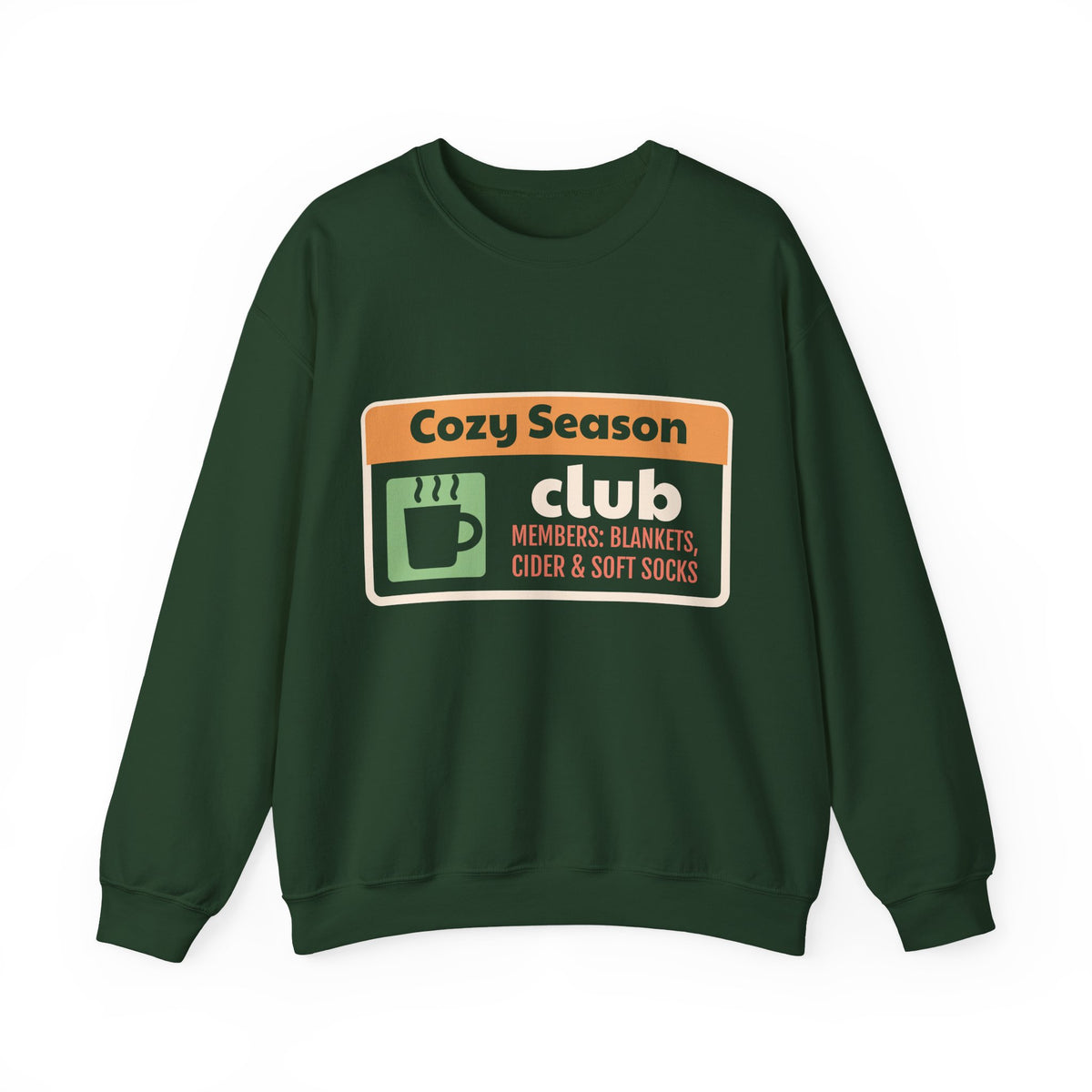 Cozy Season Club Sweatshirt, Fall Crewneck for Women, Pumpkin Season Sweatshirt, Autumn Gift for Her, Thanksgiving, Unisex S-3XL