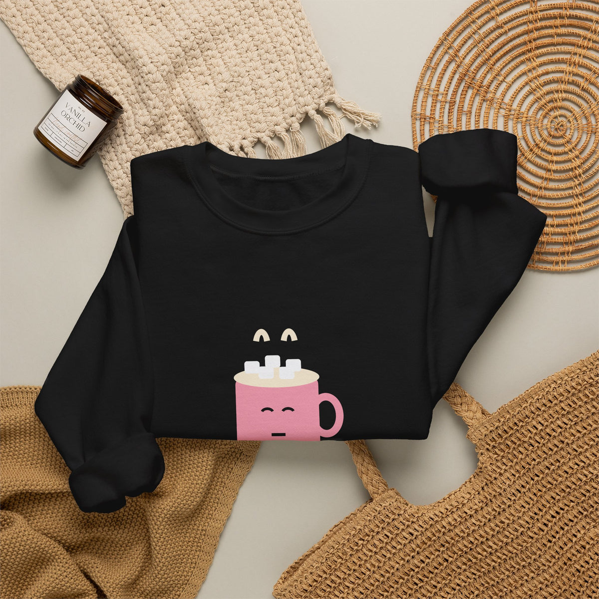 Funny Christmas Sweatshirt for Women, Hot Cocoa and Low Expectations Crewneck, Winter Humor Sweatshirt, Gift for Her, Unisex S-3XL