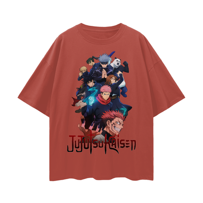 Vintage/Y2K Jujutsu Kaisen Anime Characters Oversized T Shirt