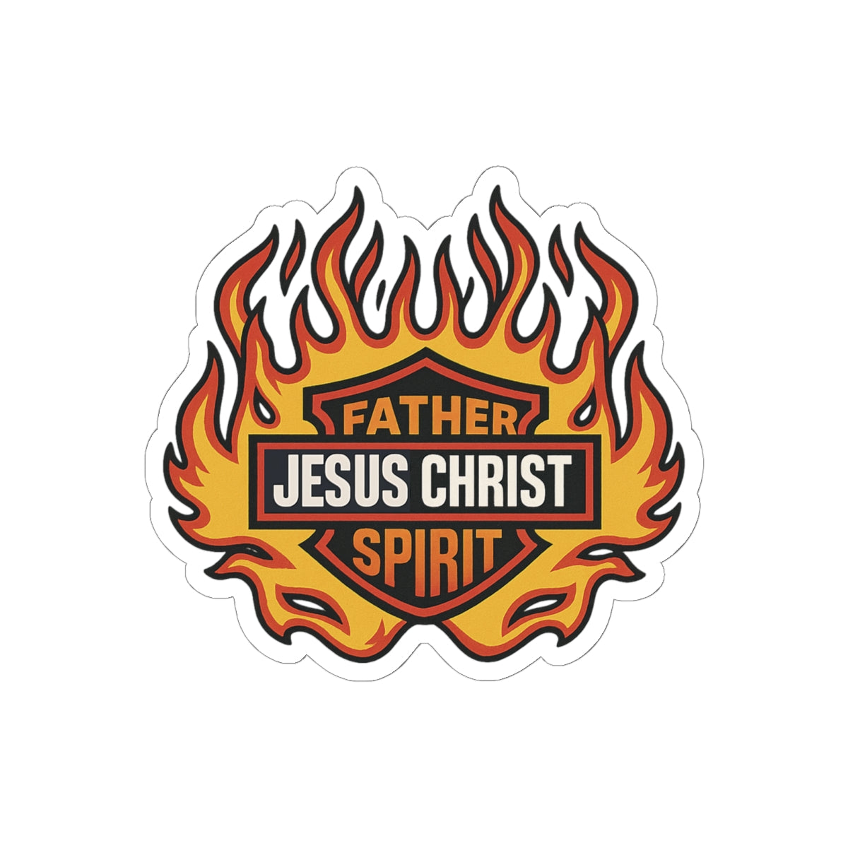 Religious Jesus Christ Harley Davidson Sticker