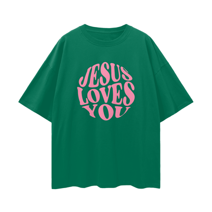 Religious Vintage/Y2K Jesus Loves You Oversized T Shirt