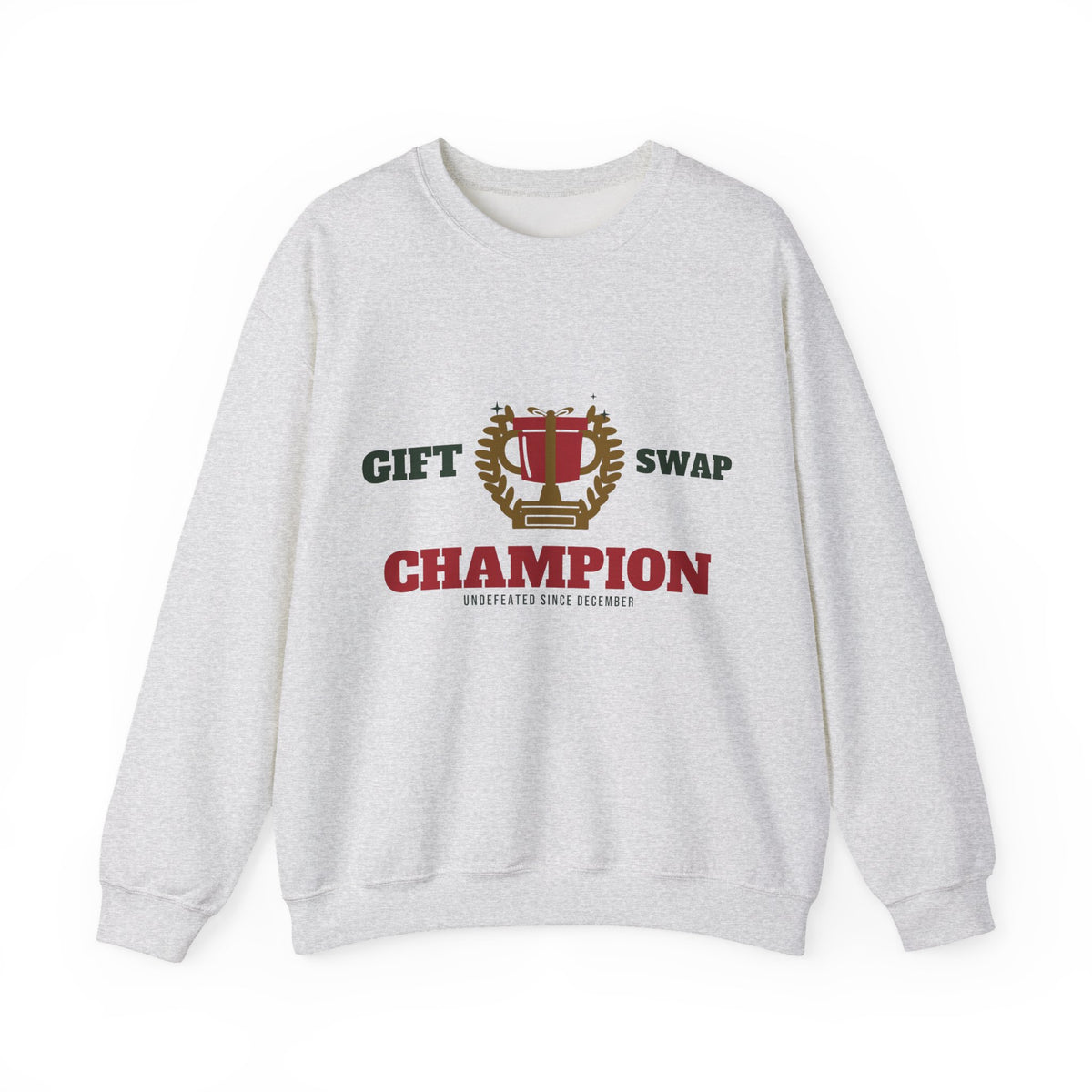 Christmas Sweatshirt for Women, Gift Swap Champion Varsity Crewneck, Gift Exchange Shirt, Holiday Party Sweatshirt