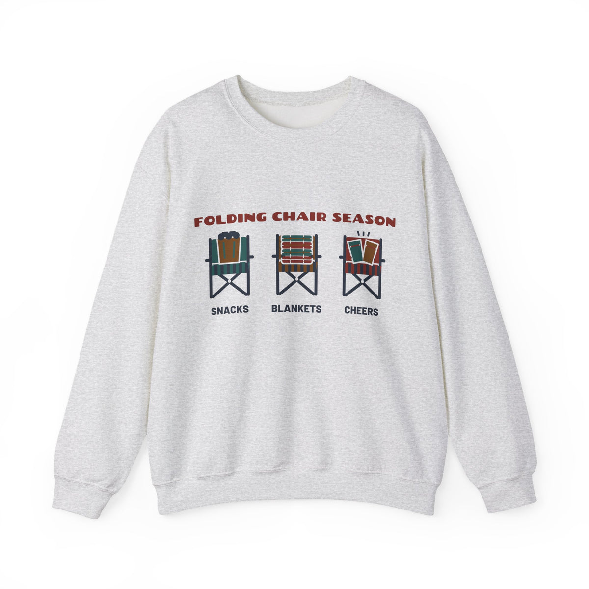 Sports Mom Sweatshirt, Folding Chair Season Varsity Crewneck, Soccer Mom Baseball Mom Sweatshirt, Gift for Mom