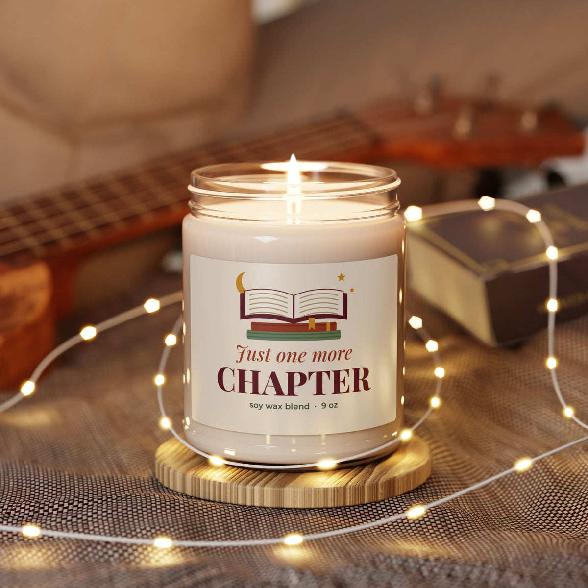 Book Lover Candle, Just One More Chapter Soy Candle 9oz, Bookish Gift for Her, Reading Candle, Book Club Gift, Self Care Gift
