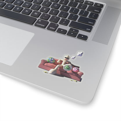 Clay Man On Couch Sticker