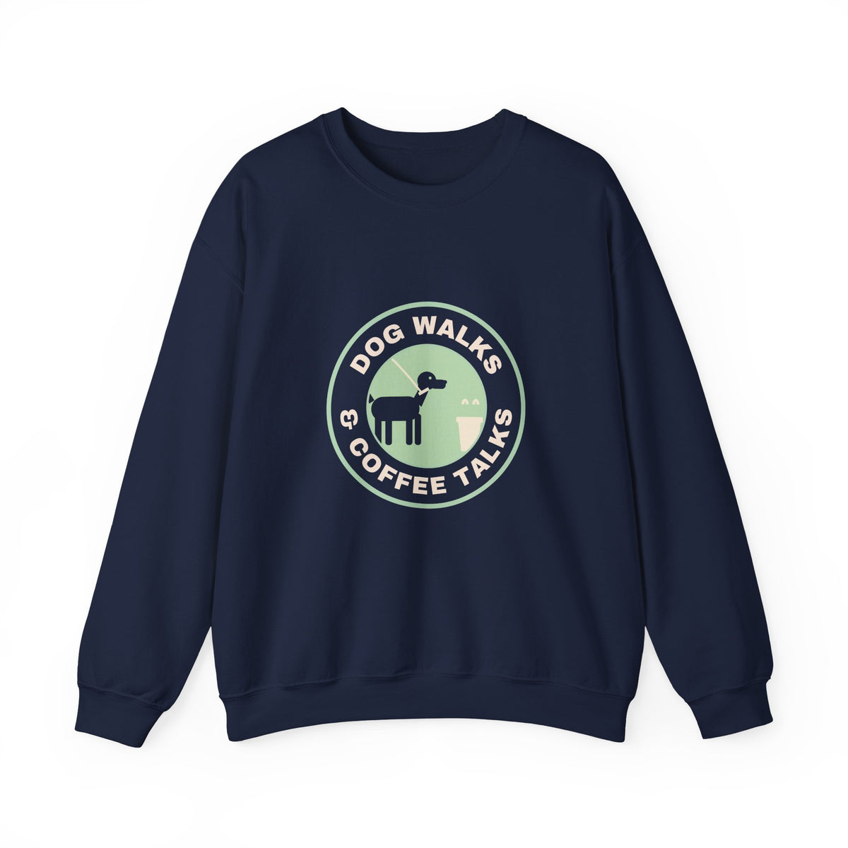 Dog Mom Sweatshirt, Dog Walks and Coffee Talks Crewneck, Paw Print Coffee Sweatshirt, Dog Lover Gift for Her, Fall Sweatshirt
