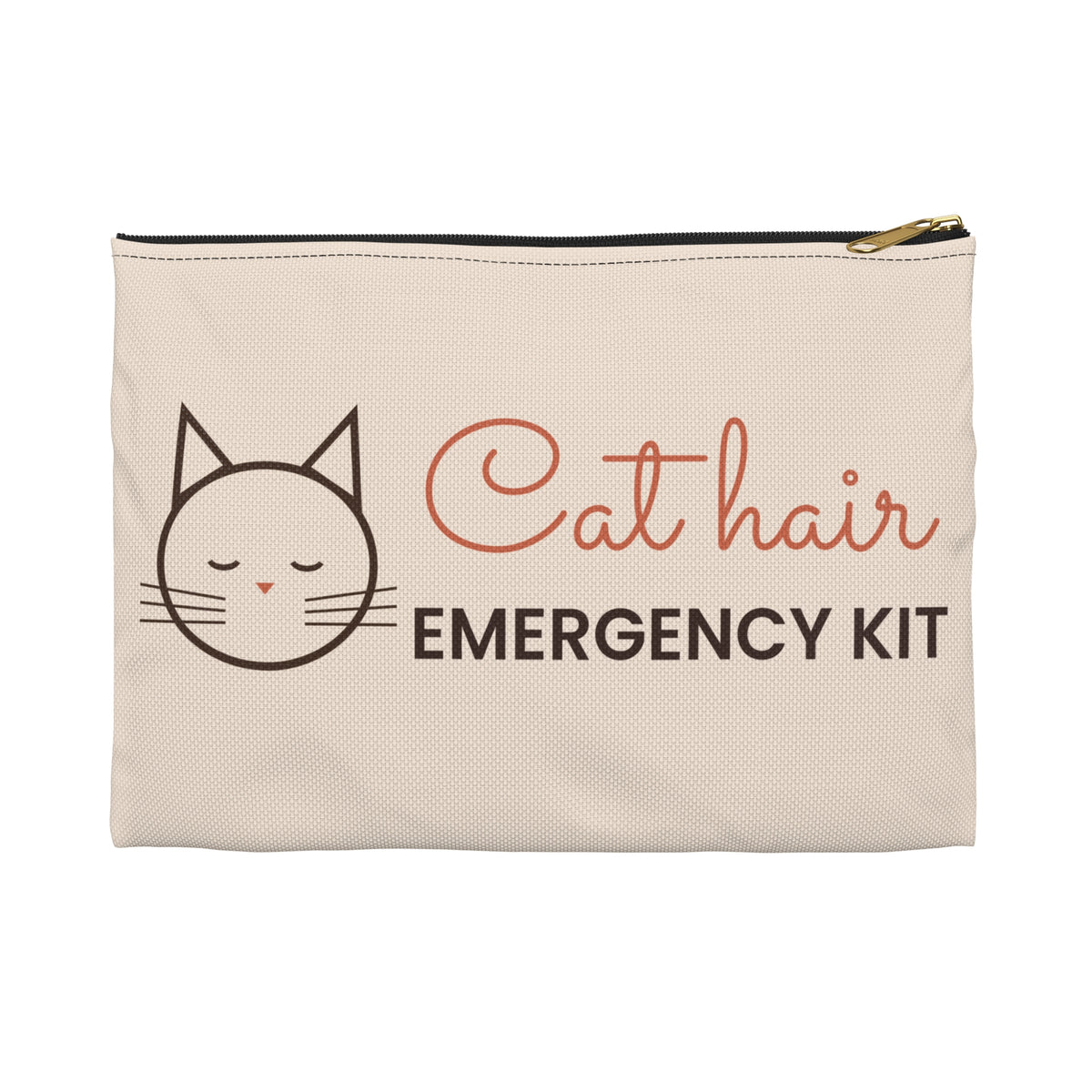 Cat Mom Gift, Cat Hair Emergency Kit Zipper Pouch, Funny Cat Lover Makeup Bag, Cat Lady Gift, Purse Organizer Pouch for Her