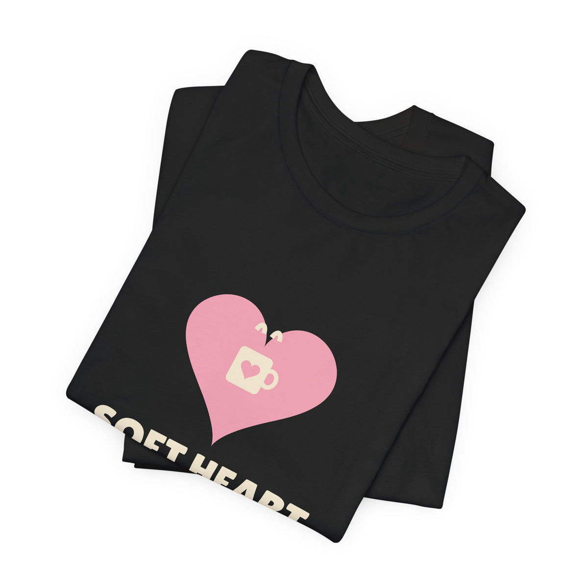 Soft Heart Strong Coffee Shirt, Minimal Coffee Lover Tee for Women, Cute Coffee T-Shirt, Gift for Her, Unisex S-3XL