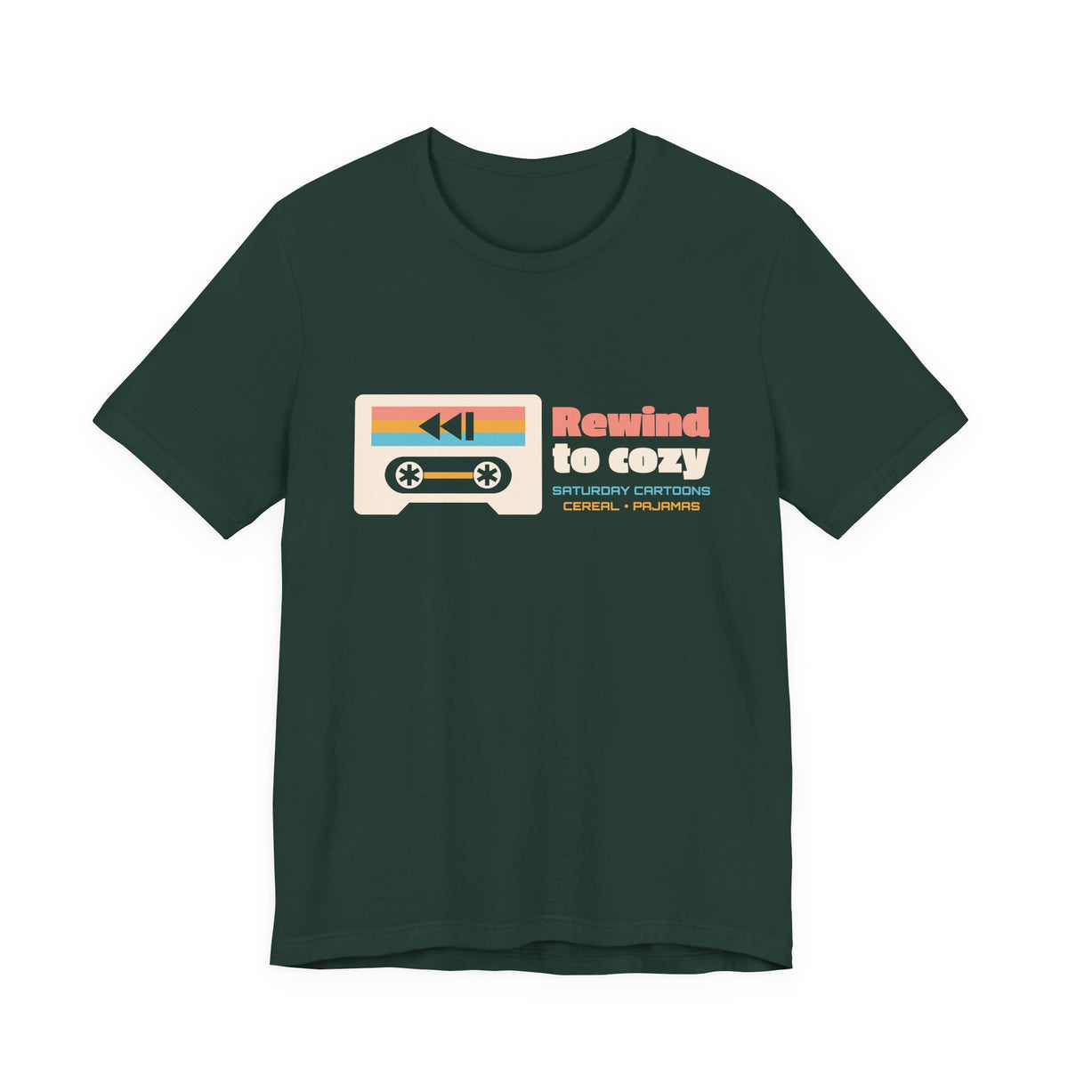 Retro Nostalgia Shirt for Women, Rewind to Cozy Tee, Saturday Morning Throwback T-Shirt, Cozy Weekend Gift for Her, Unisex S-3XL