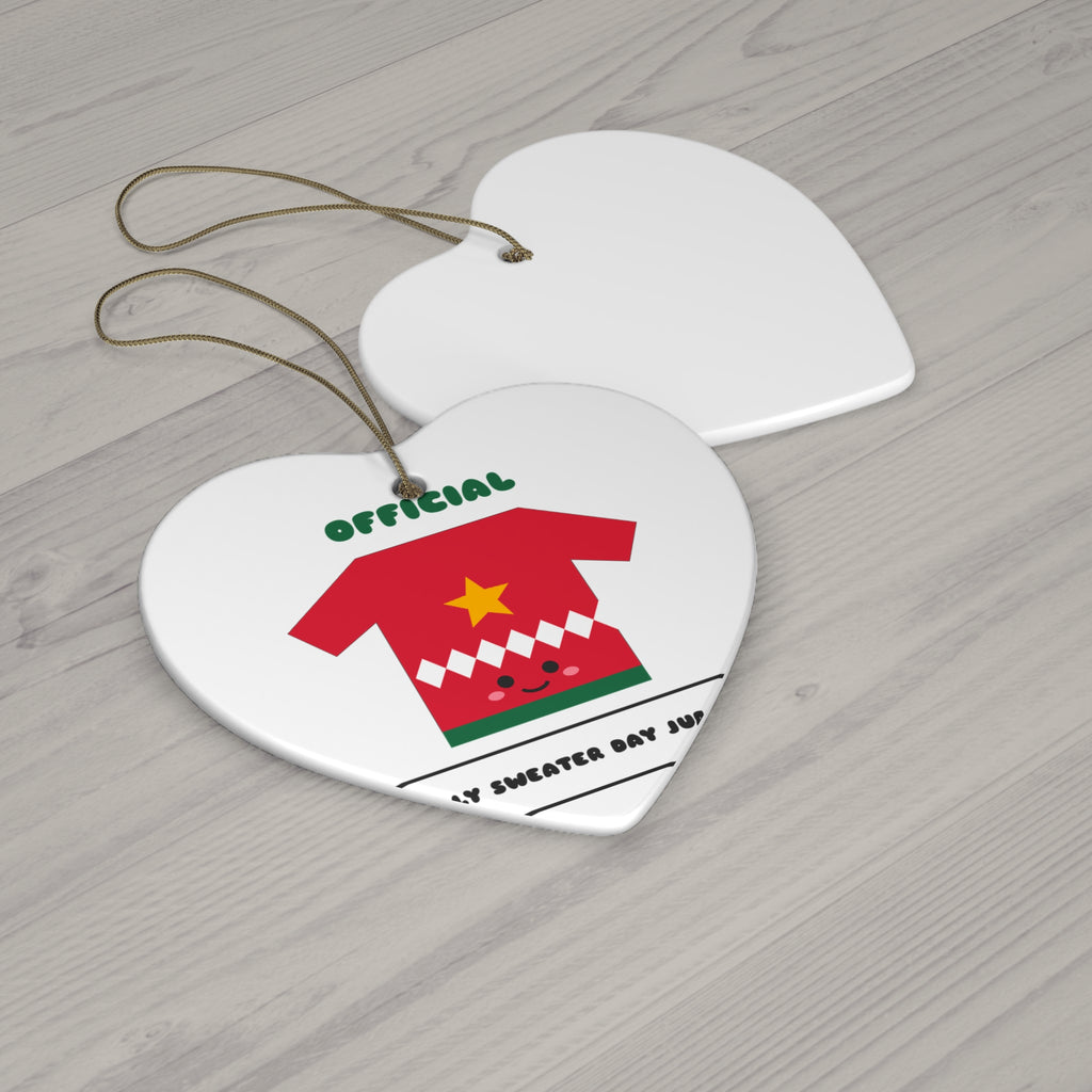 Official Ugly Sweater Day Judge Kawaii Christmas Ornament Gift for Her