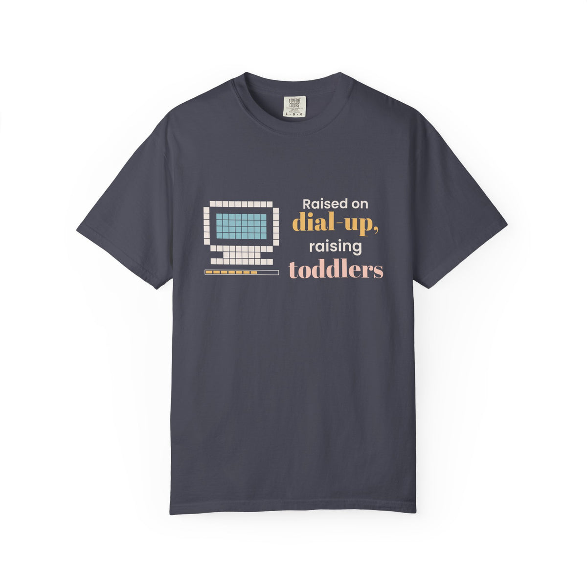 Raised on Dial-Up Raising Toddlers Tee, Millennial Mom Shirt