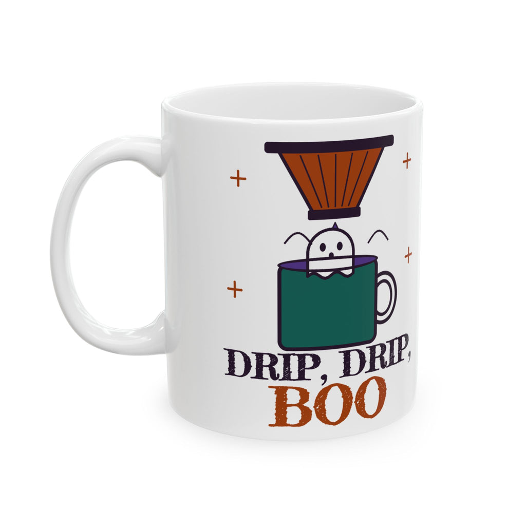 Drip Drip Boo mug, 11oz left view