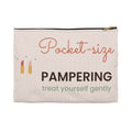 Cute Makeup Bag, Pocket-Size Pampering Cosmetic Pouch, Zipper Toiletry Bag, Self Care Gift for Her, Bridesmaid Gift, Travel Pouch