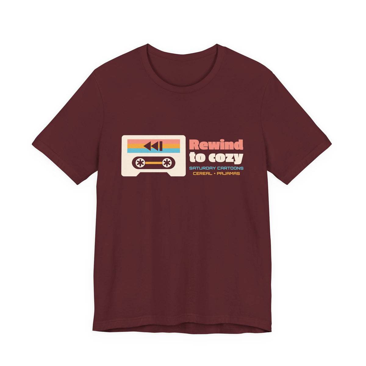Retro Nostalgia Shirt for Women, Rewind to Cozy Tee, Saturday Morning Throwback T-Shirt, Cozy Weekend Gift for Her, Unisex S-3XL