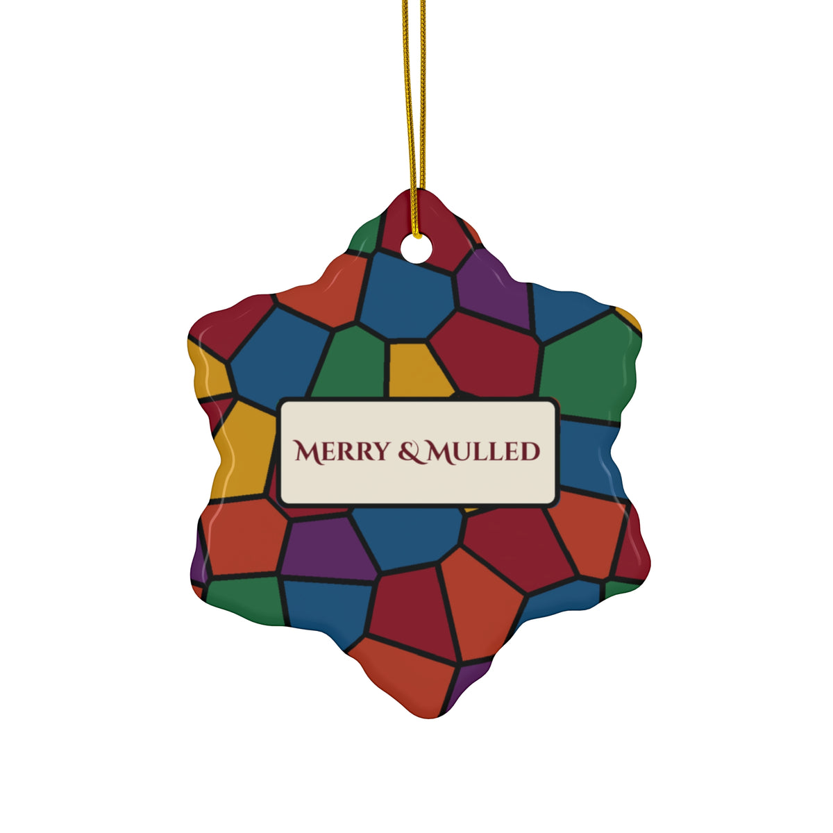 Merry and Mulled Stained Glass Christmas Ornament