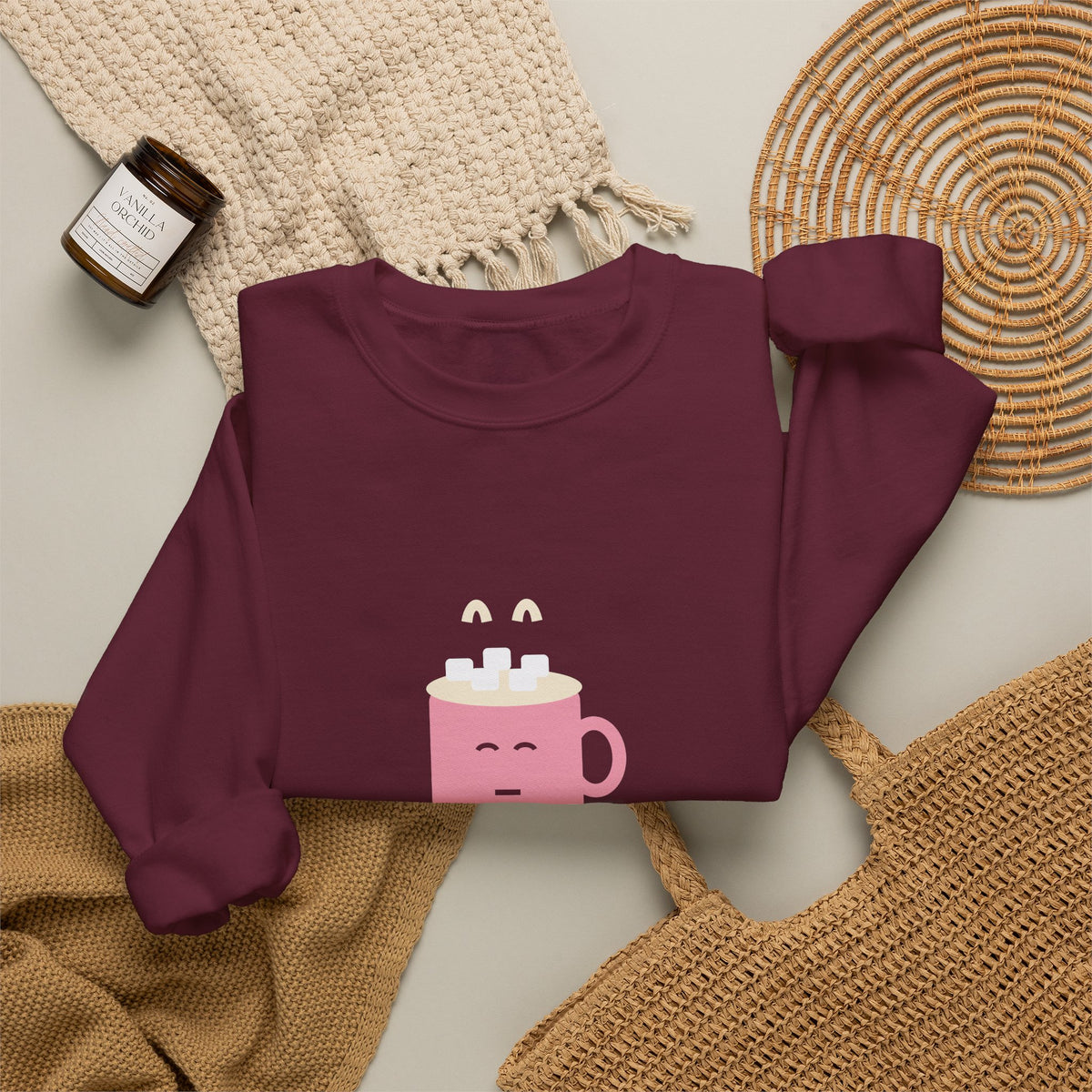 Funny Christmas Sweatshirt for Women, Hot Cocoa and Low Expectations Crewneck, Winter Humor Sweatshirt, Gift for Her, Unisex S-3XL