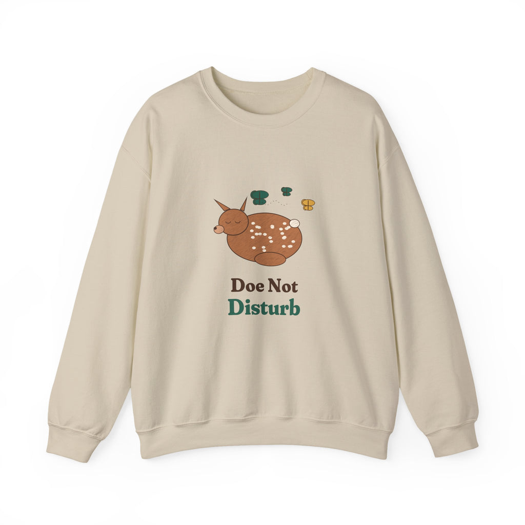 Doe Not Disturb Sleeping Fawn Butterfly Sweatshirt