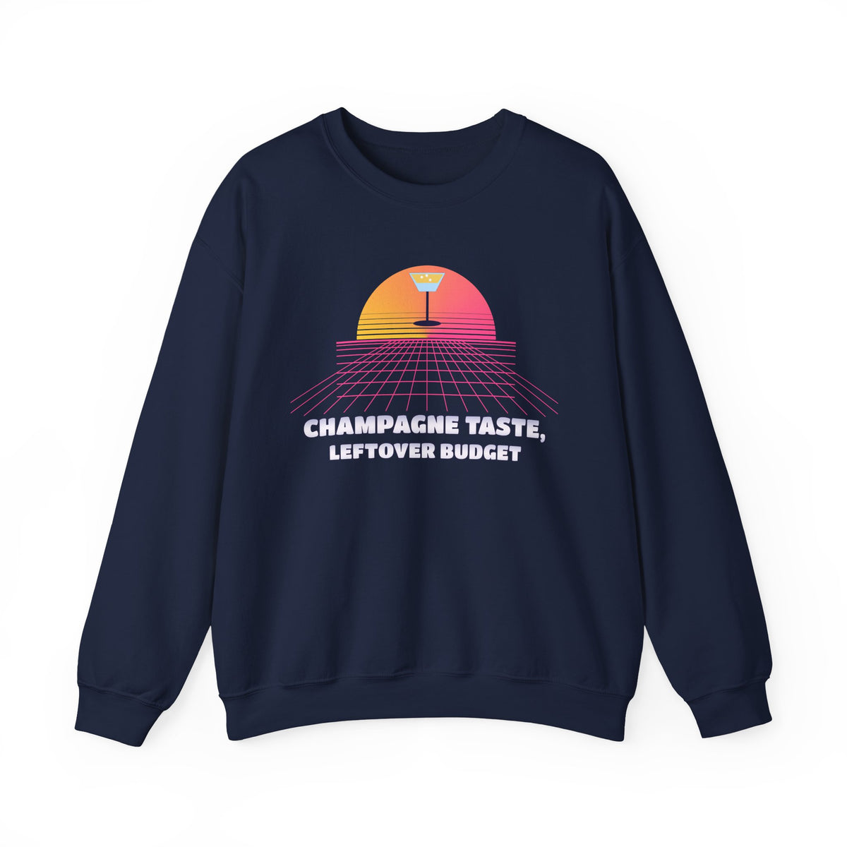 Champagne Taste Leftover Budget 80s Airbrush New Years Sweatshirt Gift for Her