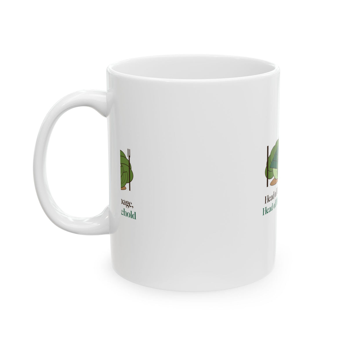Head of Cabbage Head of Household Still Life Mug