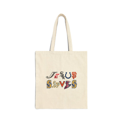 Jesus Saves Sport Logos Like Tote Bag