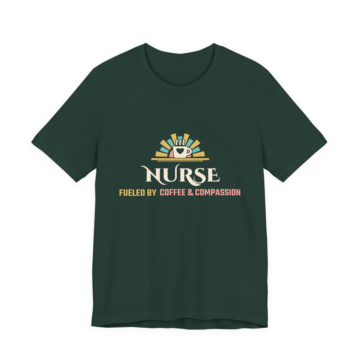 Nurse Shirt for Women, Nurse Fueled by Coffee and Compassion Tee, Nurse Appreciation Gift, Nursing School Grad Gift, Unisex S-3XL