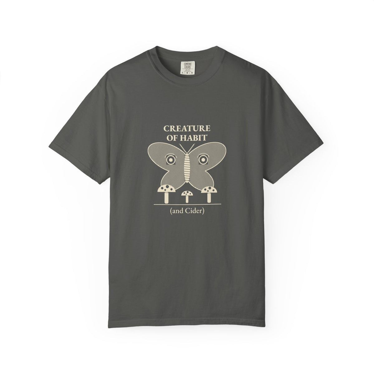 Creature of Habit (and Cider) Moth Mushroom Tee