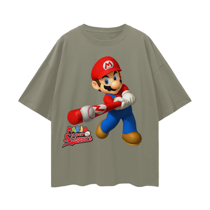 Vintage/Y2K Mario Super Sluggers Game Graphic T Shirt
