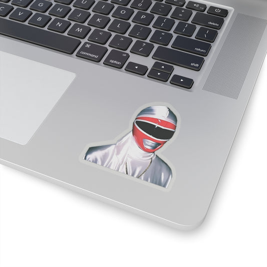 Red Power Ranger Durag Funny Sticker