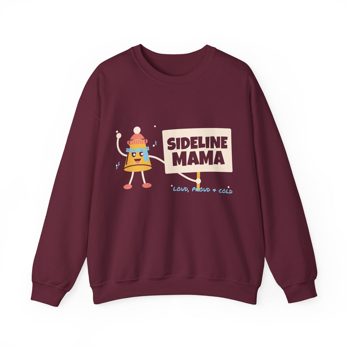 Sports Mom Sweatshirt for Women, Sideline Mama Loud Proud and Cold Crewneck, Sideline Mom Sweatshirt, Cheer Section Gift, Fall Sports Top