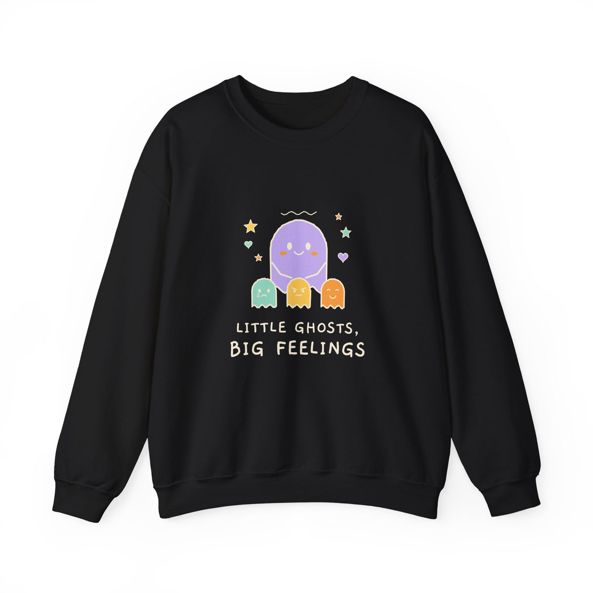 Little Ghosts Big Feelings Sweatshirt, Cute Halloween Teacher Crewneck, Spooky Cute Mom Sweatshirt, Ghost Doodle Fall Pullover