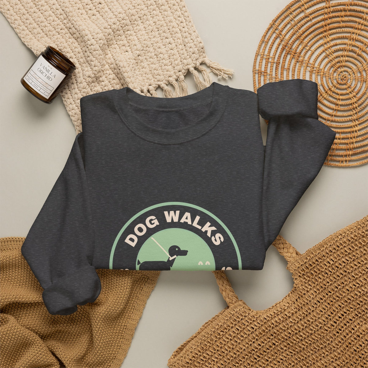 Dog Mom Sweatshirt, Dog Walks and Coffee Talks Crewneck, Paw Print Coffee Sweatshirt, Dog Lover Gift for Her, Fall Sweatshirt