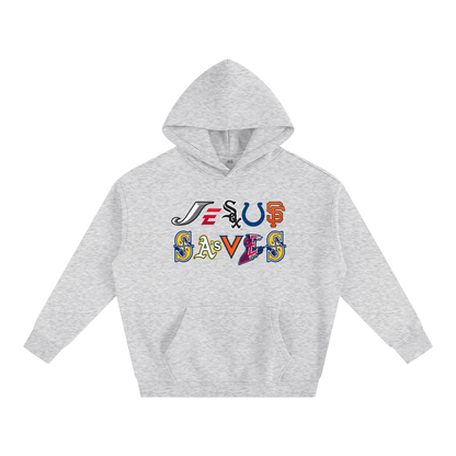 Vintage/Y2K Religious Jesus Saves Logos Oversized Hoodie