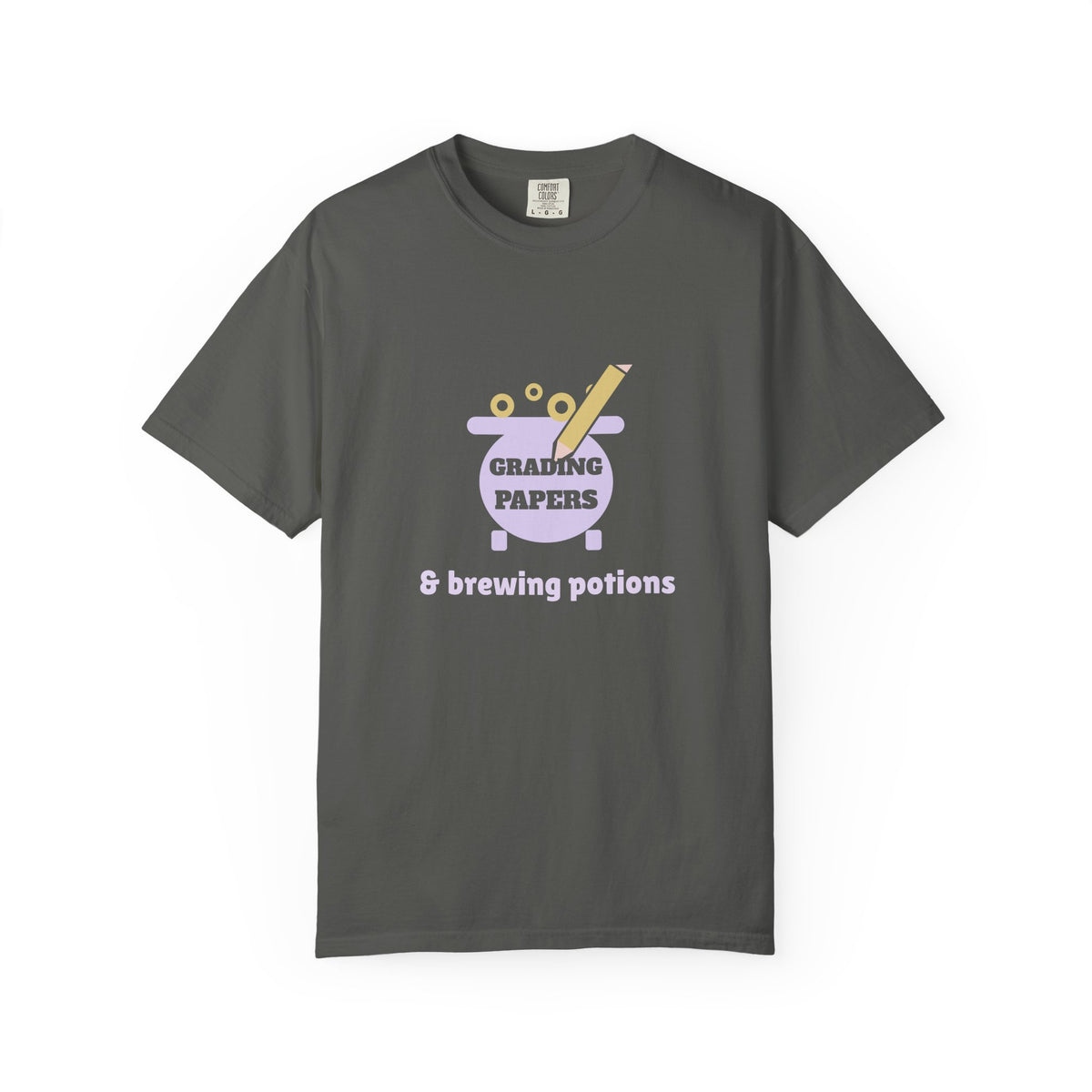 Teacher Halloween Shirt, Grading Papers and Brewing Potions Tee, Spooky Teacher T-Shirt, Gothic Floral Teacher Gift for Her
